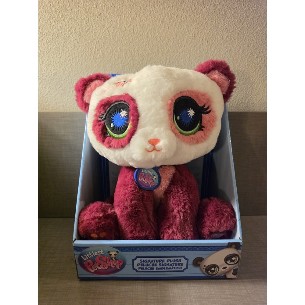 New In Box Littlest Pet Shop Signature Plush Panda Stuffed Animal